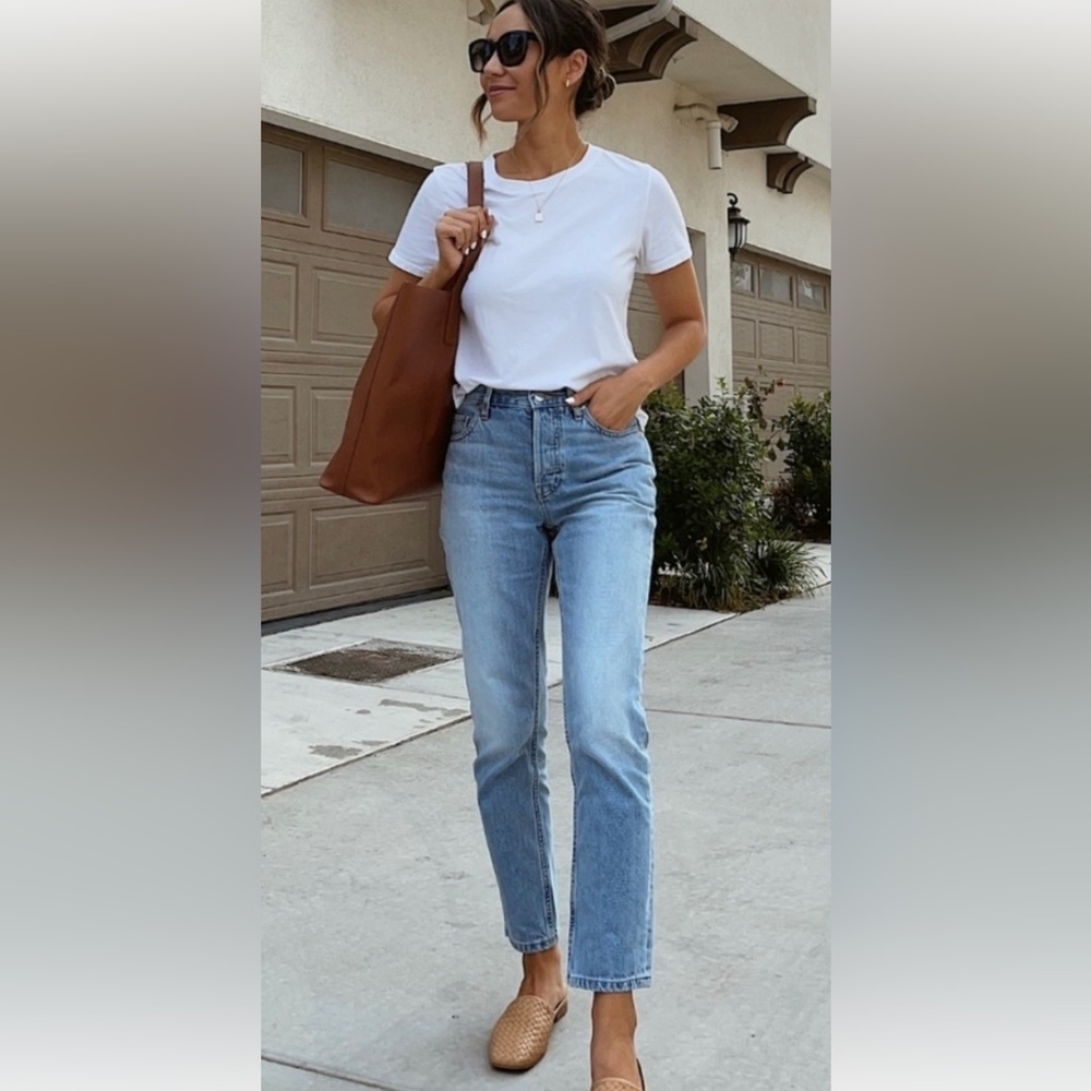 Everlane The Cheeky Jean Sz 27 Crop Button Fly